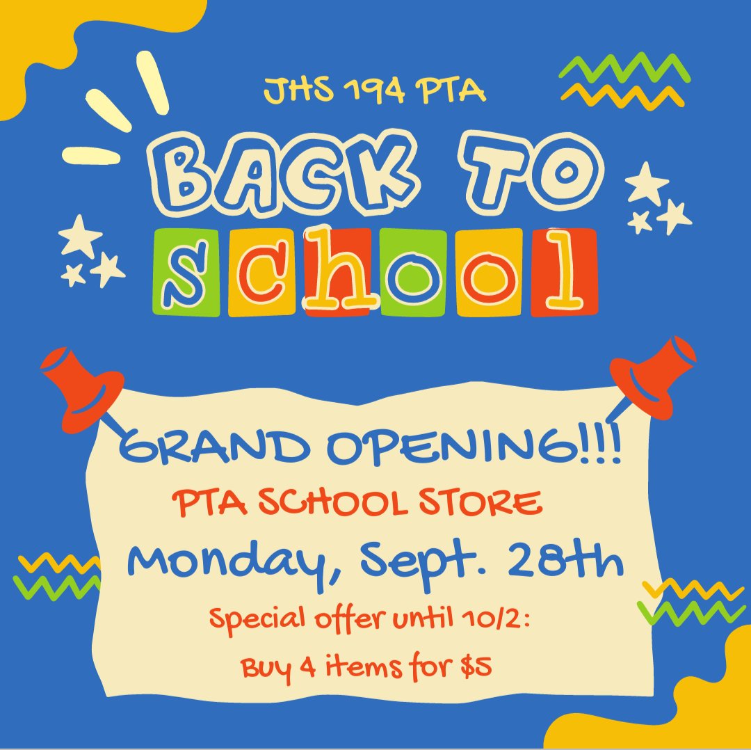 School Store Grand Opening 9/28
